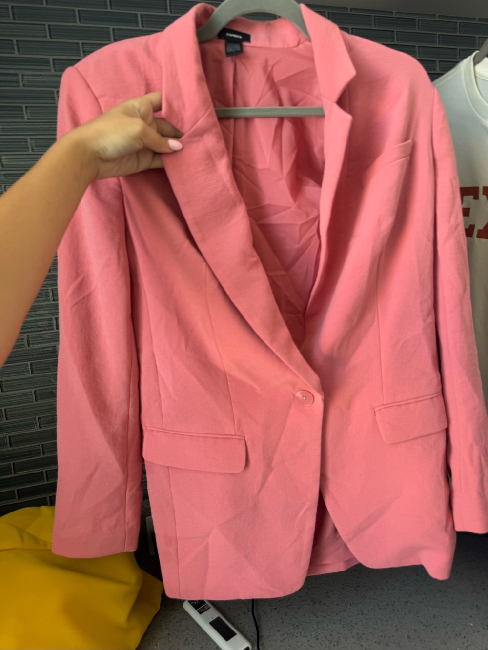 Express Pink Single-Button Women's Blazer
